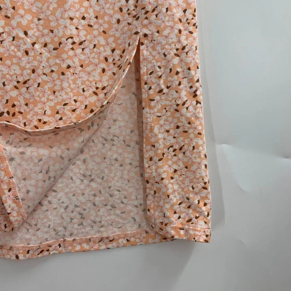 Walking On Sunshine Girl's Pale Orange Floral Elastic Waist Maxi Skirt SZ XL NWT - Picture 5 of 12